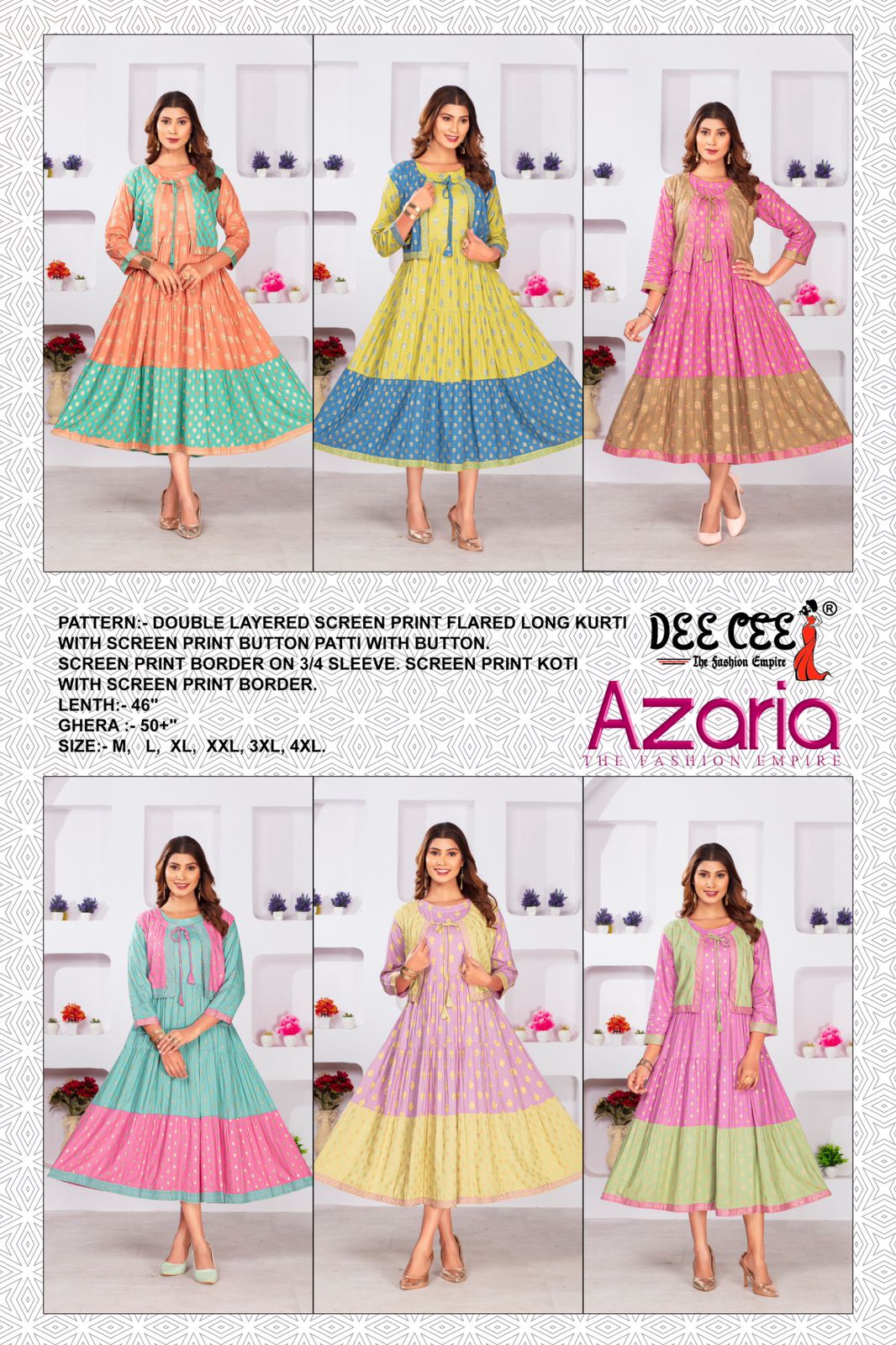 Azaria By Deecee Digital Printed Fancy Kurti Wholesale Shop In Surat
